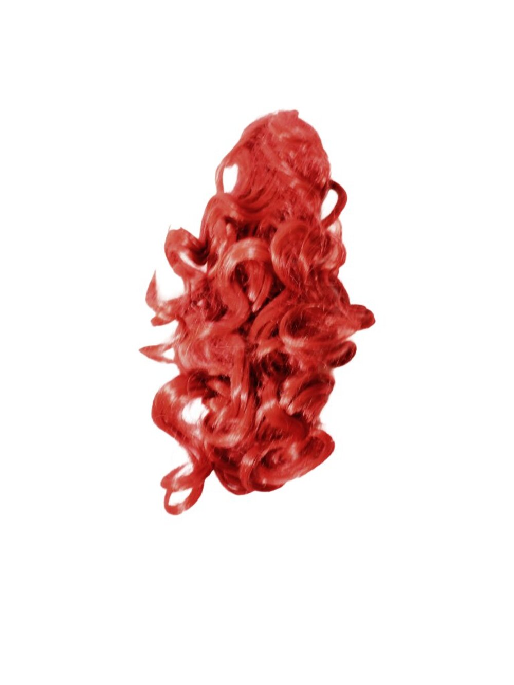Red Costume Claw Clip Hair Extension Ponytail